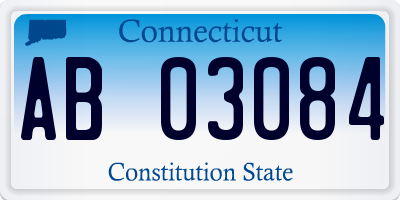 CT license plate AB03084