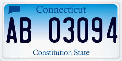 CT license plate AB03094