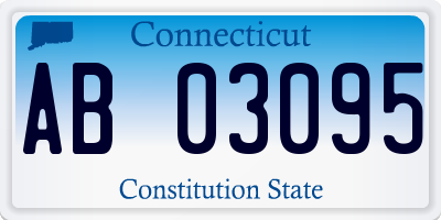 CT license plate AB03095