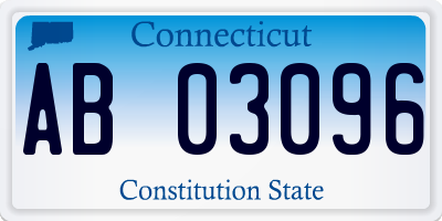 CT license plate AB03096