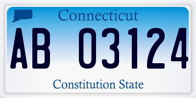 CT license plate AB03124