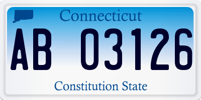 CT license plate AB03126