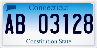 CT license plate AB03128