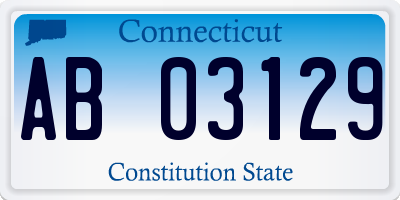 CT license plate AB03129