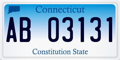 CT license plate AB03131