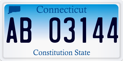 CT license plate AB03144