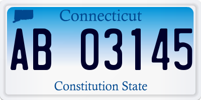 CT license plate AB03145