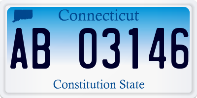 CT license plate AB03146