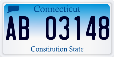 CT license plate AB03148