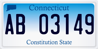 CT license plate AB03149