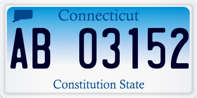 CT license plate AB03152