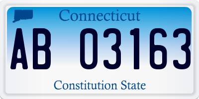 CT license plate AB03163