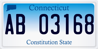 CT license plate AB03168