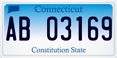 CT license plate AB03169