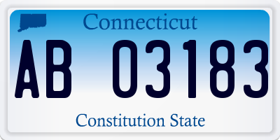 CT license plate AB03183