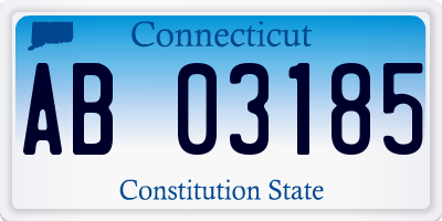 CT license plate AB03185