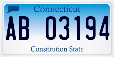 CT license plate AB03194