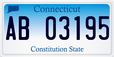 CT license plate AB03195