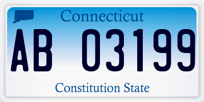 CT license plate AB03199