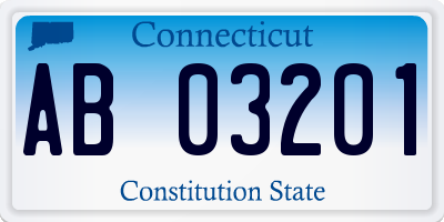 CT license plate AB03201