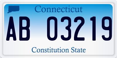 CT license plate AB03219