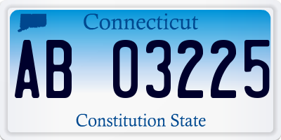 CT license plate AB03225