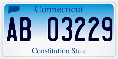 CT license plate AB03229
