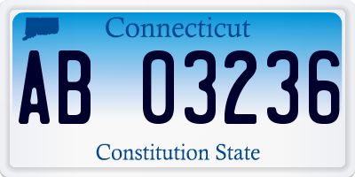 CT license plate AB03236
