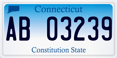 CT license plate AB03239