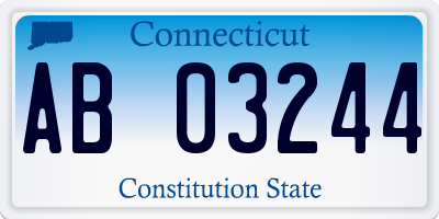 CT license plate AB03244