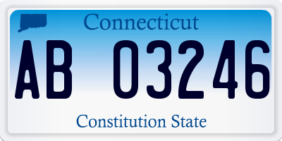 CT license plate AB03246