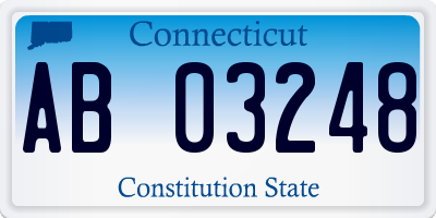 CT license plate AB03248