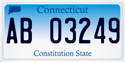 CT license plate AB03249