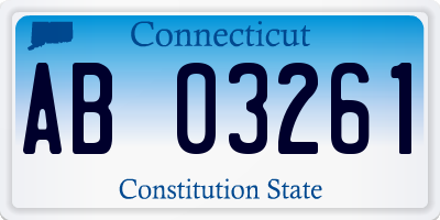 CT license plate AB03261