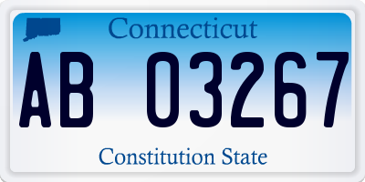 CT license plate AB03267