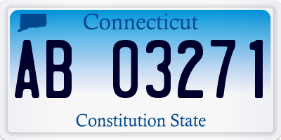 CT license plate AB03271