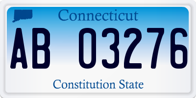 CT license plate AB03276