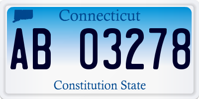 CT license plate AB03278