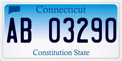 CT license plate AB03290