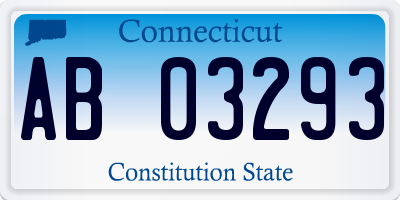 CT license plate AB03293