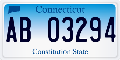 CT license plate AB03294