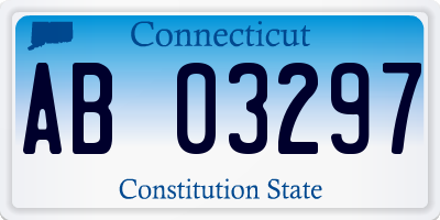 CT license plate AB03297