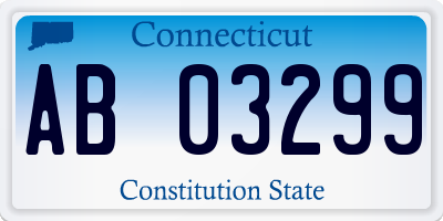 CT license plate AB03299