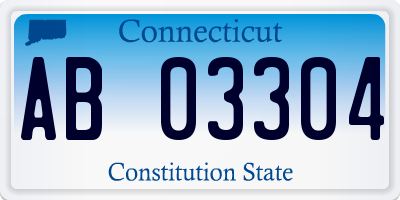 CT license plate AB03304