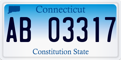 CT license plate AB03317