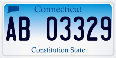 CT license plate AB03329