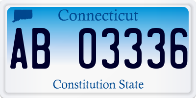 CT license plate AB03336