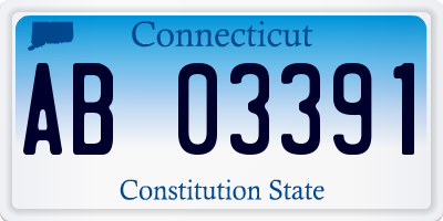 CT license plate AB03391