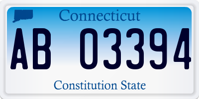 CT license plate AB03394