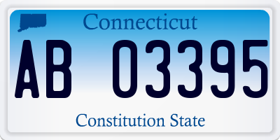 CT license plate AB03395